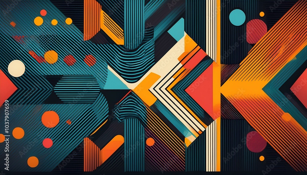 Abstract Geometric Pattern generative computational art illustration Abstract Geometric Pattern generative computational art illustration