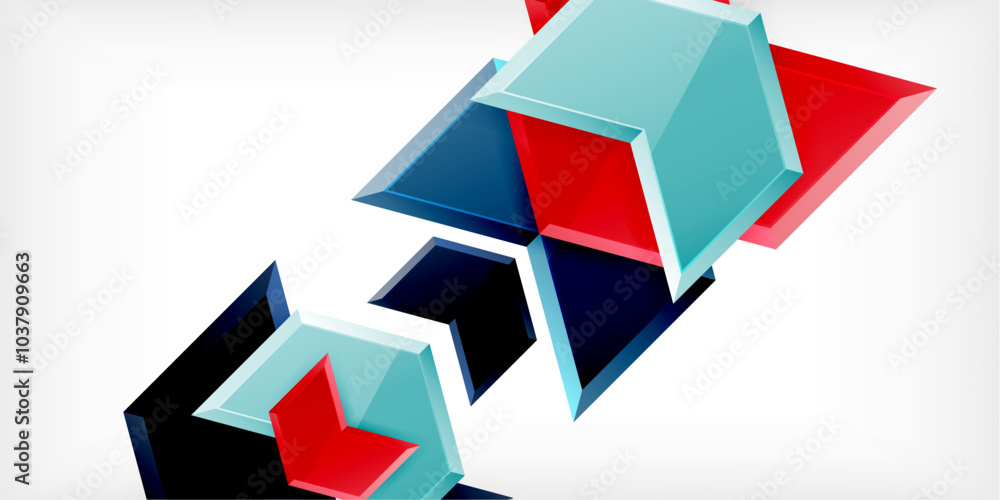 Vector 3d arrow techno design template Vector 3d arrow techno design template