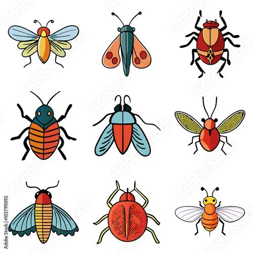 insect clipart a picture of a group of beetles and bugs