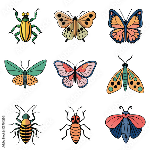 insect clipart a collection of butterflies and moths including one of the species of butterflies