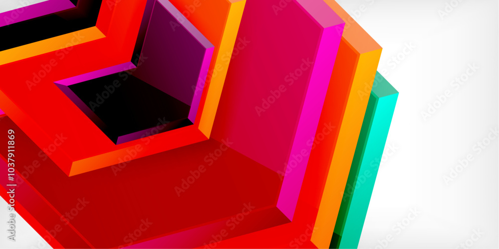 Vector 3d arrow techno design template Vector 3d arrow techno design template