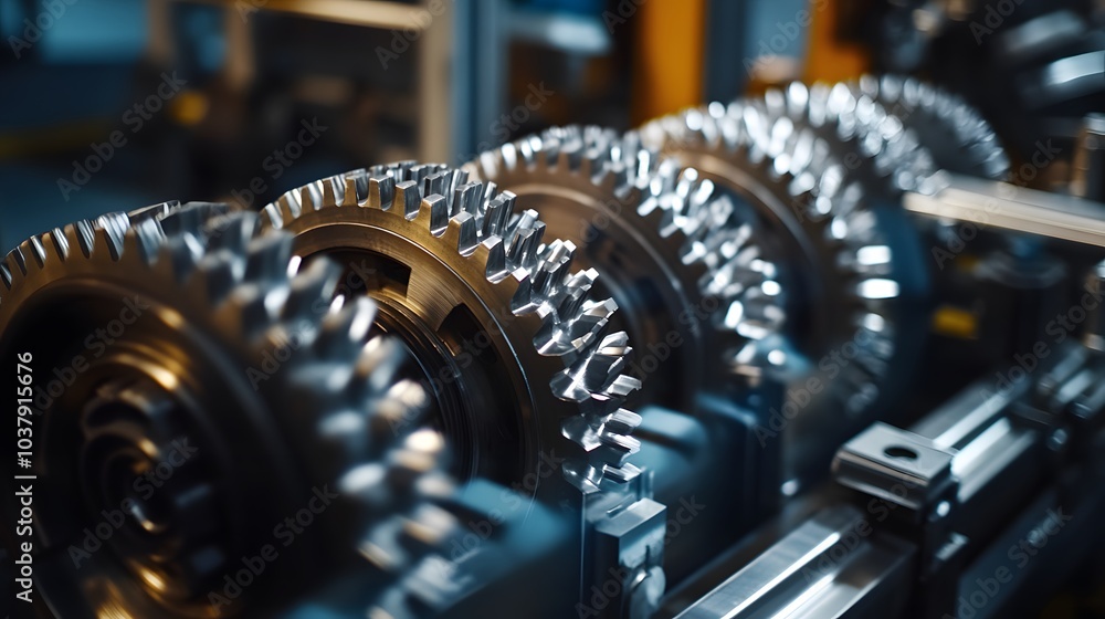 A lot of metal gears factory industry abstract. A lot of metal gears factory industry abstract.