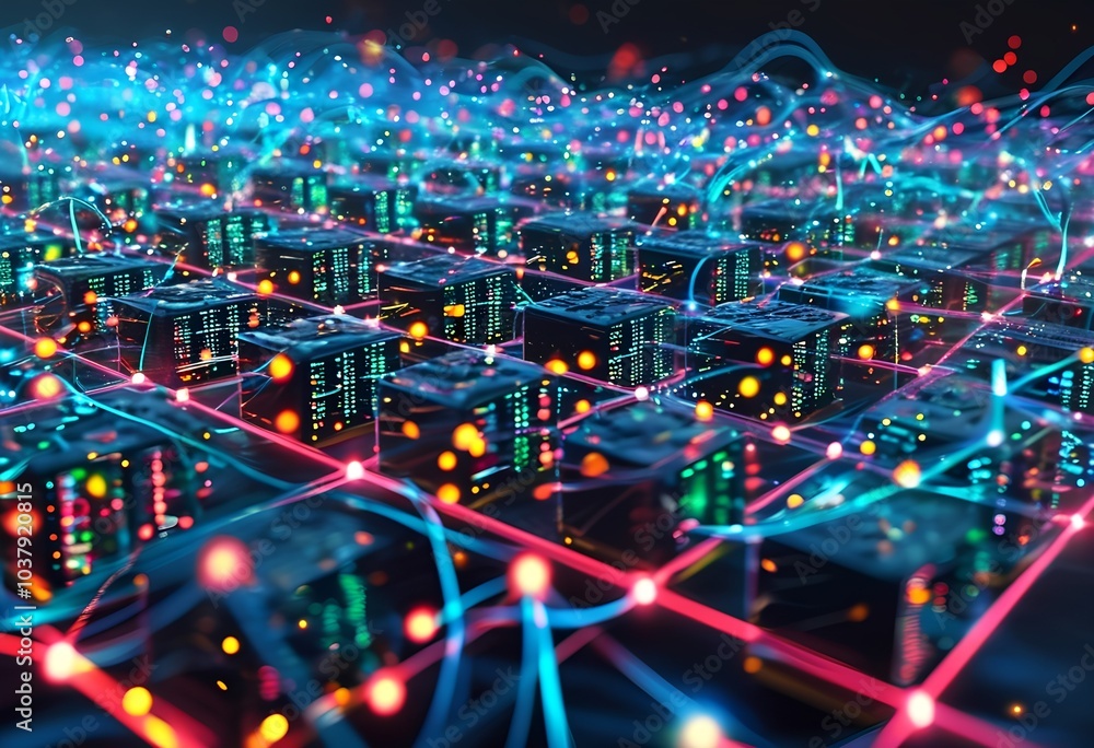 Obraz premium digital nodes