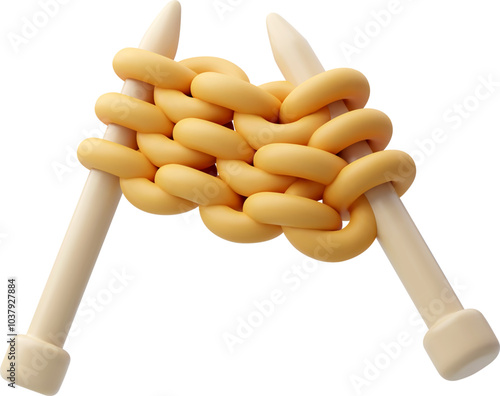 3d Vector Knitting, Equipment for elderly concept.