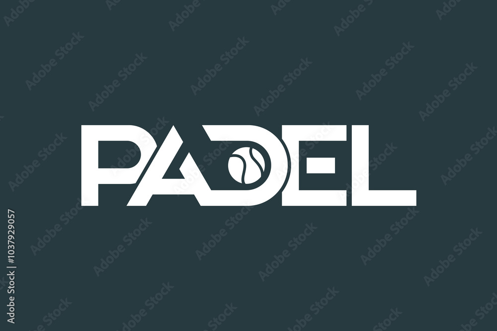 Padel logo, padel racket and ball logo design vector Padel logo, padel racket and ball logo design vector