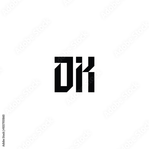 Wallpaper Mural DK monogram logo design letter text name symbol monochrome logotype alphabet character simple logo Torontodigital.ca