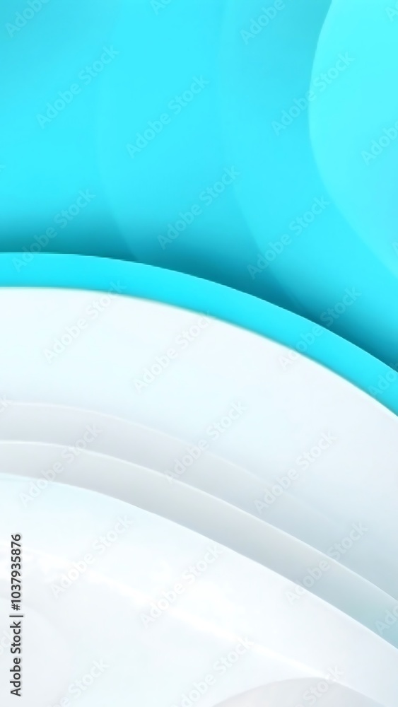 Obraz premium Abstract Blue and White Curved Shapes Background