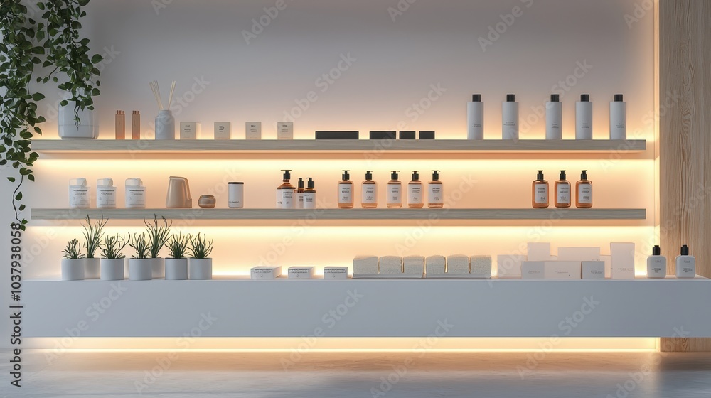 Modern 3D Floating Shelf Design for Product Display Modern 3D Floating Shelf Design for Product Display
