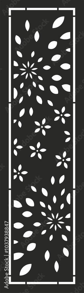 Blooming Elegance: Floral Laser Cut Panel Design Blooming Elegance: Floral Laser Cut Panel Design