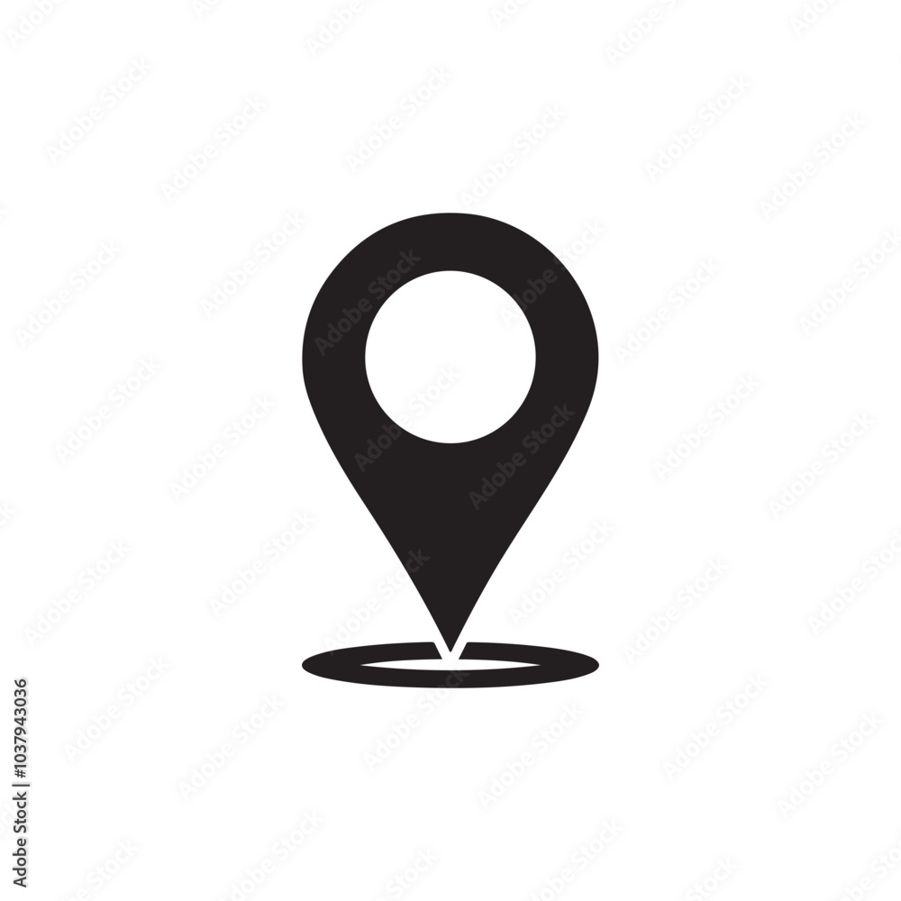 Black location marker icon Black location marker icon