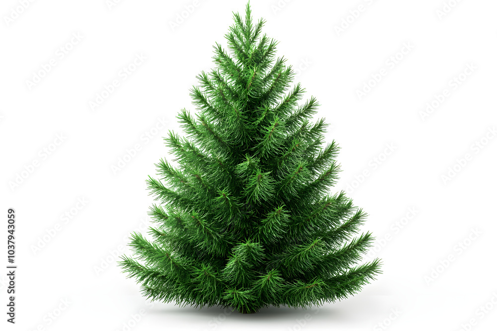 Fototapeta premium Christmas tree isolated on white background
