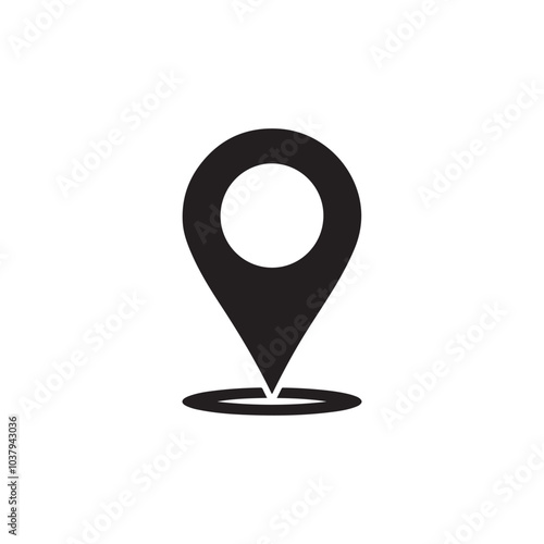 Black location marker icon