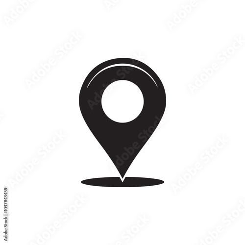 Black location marker icon