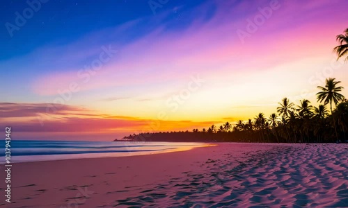 sunset at the beach in time lapse