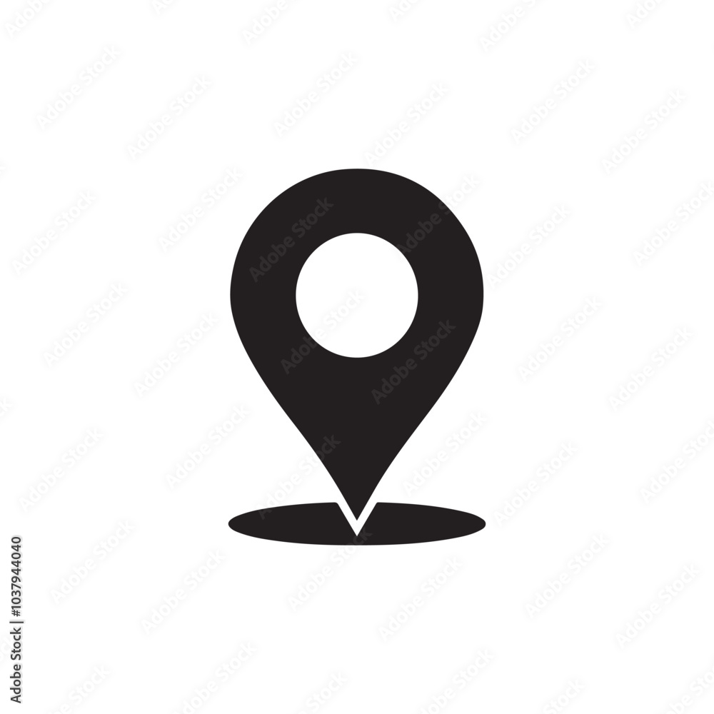 Black location marker icon Black location marker icon