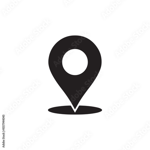 Black location marker icon