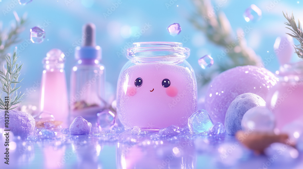 Colorful Aromatherapy Setup with Essential Oils