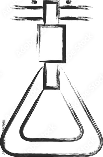 筆書き駅関連の単品アイコン　吊り革