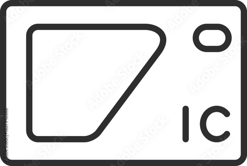 線画駅関連の単品アイコン　icカード