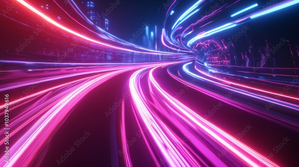 Dynamic Composition of Bright Lines Forming Layers of Light and Shadow in Abstract Motion Dynamic Composition of Bright Lines Forming Layers of Light and Shadow in Abstract Motion