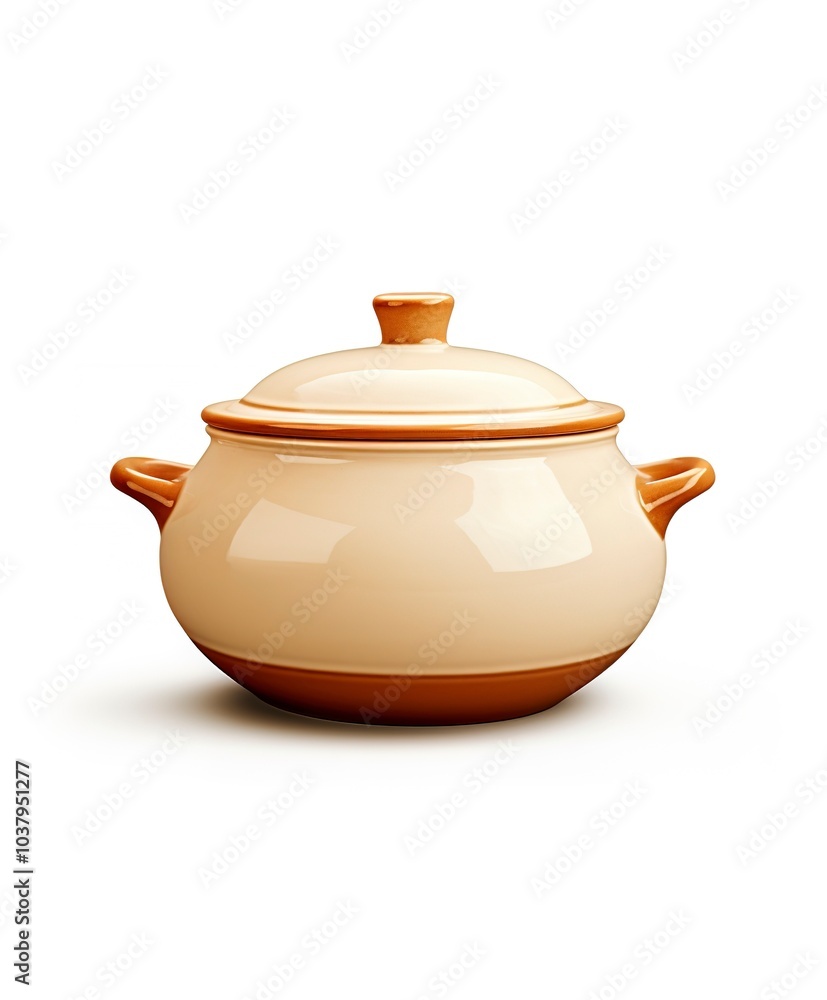 A pot. Isolated on white background A pot. Isolated on white background