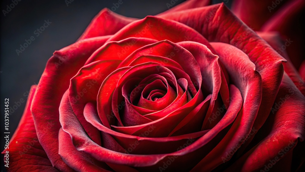Close-up shot of a single red rose flower with velvety texture and intricate details, red roses, nature Close-up shot of a single red rose flower with velvety texture and intricate details, red roses, nature