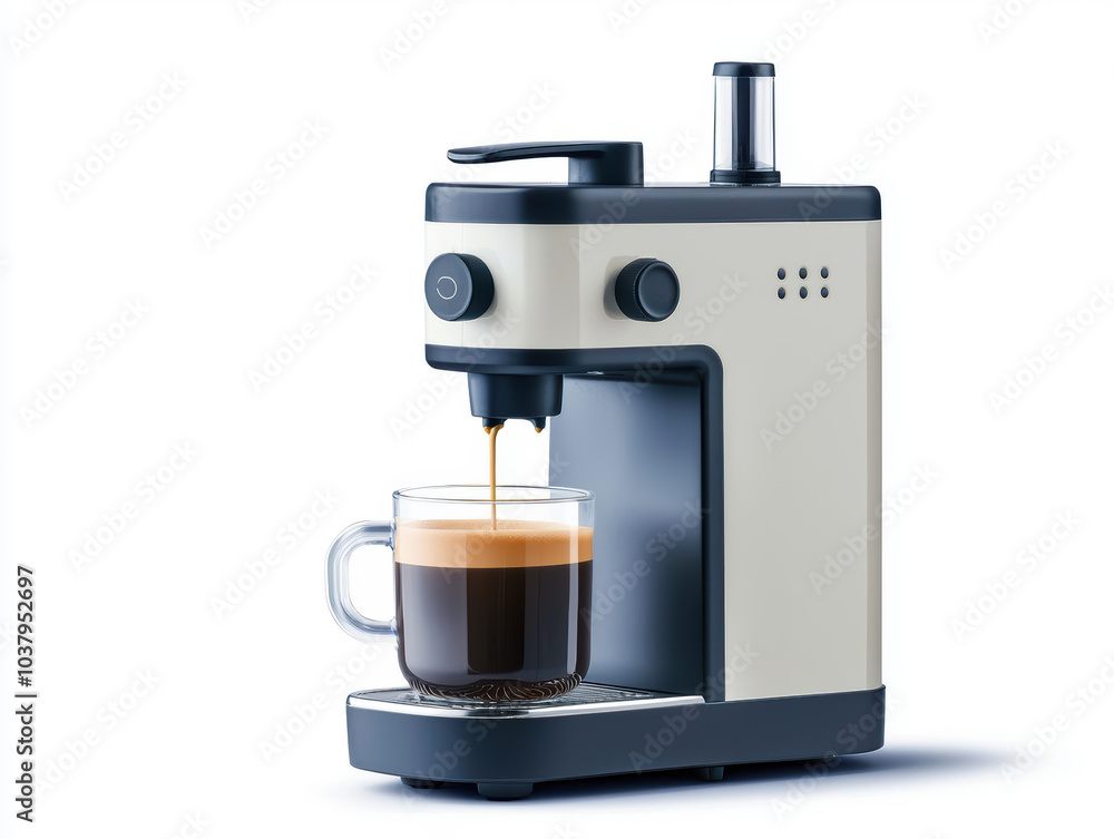 Modern coffee maker brews espresso with rich crema, showcasing sleek design and functionality. Perfect for coffee enthusiasts seeking quality and convenience. Modern coffee maker brews espresso with rich crema, showcasing sleek design and functionality. Perfect for coffee enthusiasts seeking quality and convenience.