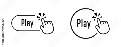 play menu vector icon.	