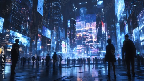 Wallpaper Mural Artificial intelligence and future technologies. Mixed media.  Torontodigital.ca