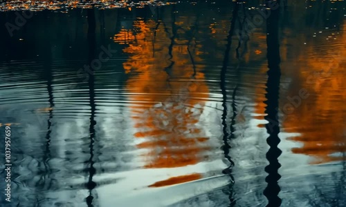 Autumn Reflection in Still Water