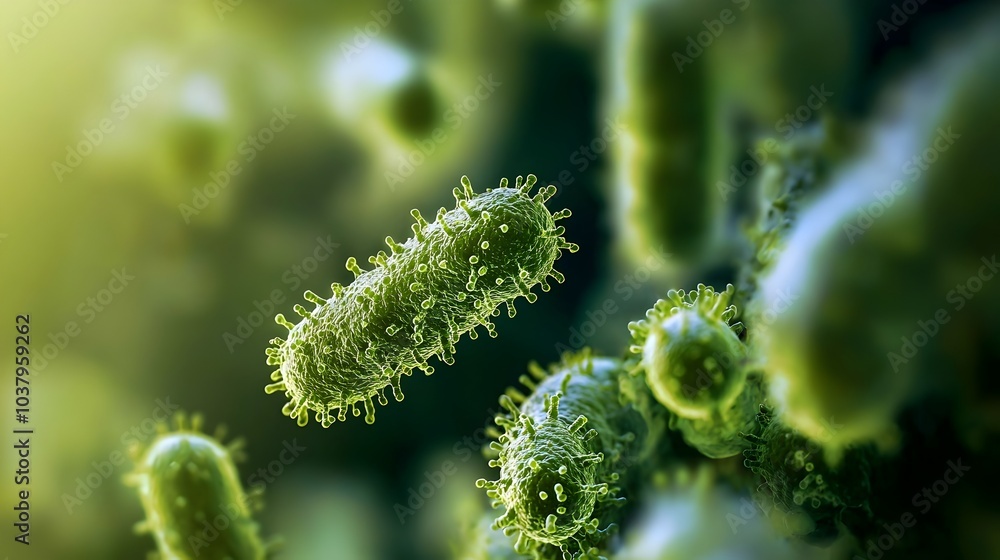 Macro Shot of Microscopic Bacteria Growing on Computer Mouse Pad Surface