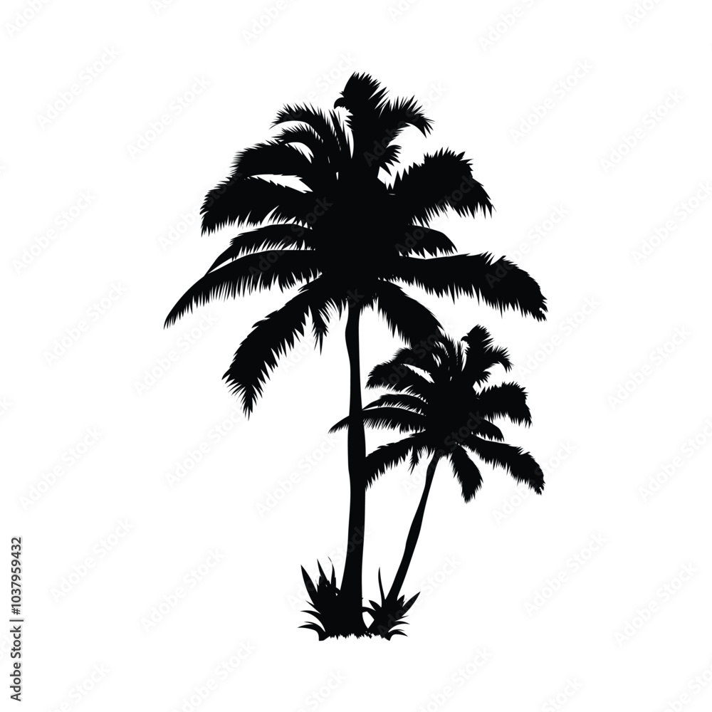 silhouette of palm tree, silhouettes of palm trees, palm tree silhouette vector illustration silhouette of palm tree, silhouettes of palm trees, palm tree silhouette vector illustration