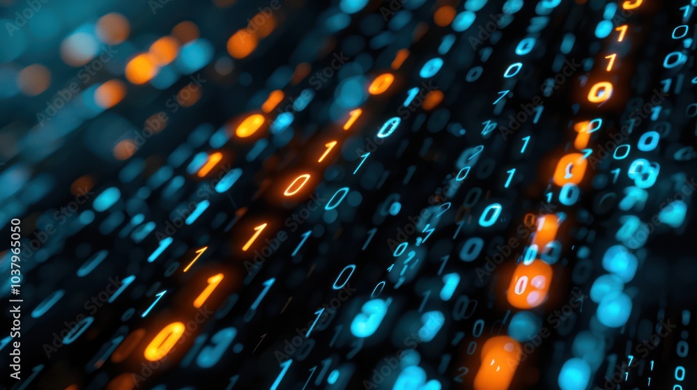 Obraz premium Abstract Digital Binary Code Background