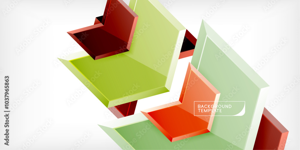 Vector 3d arrow techno design template Vector 3d arrow techno design template