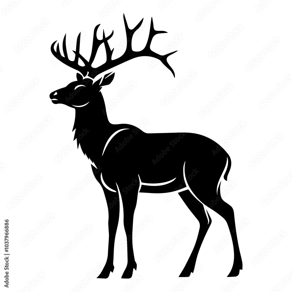 Fototapeta premium deer silhouette vector