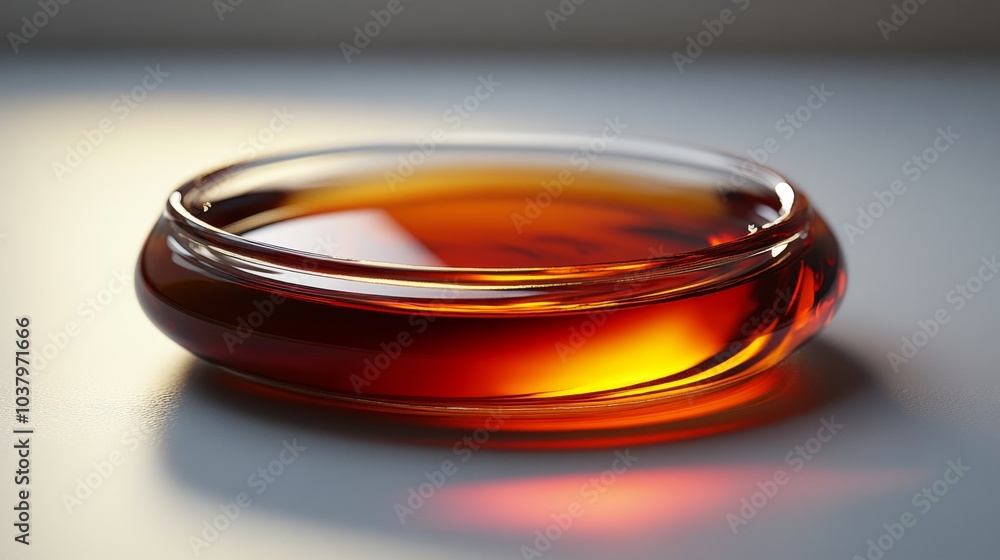 Honey in a Glass Dish, Close-up Honey in a Glass Dish, Close-up