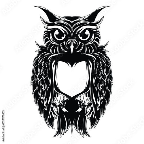 illustration line art or inking with satan devil theme