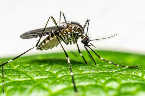 Wallpaper Mural Mosquito on a Green Leaf Torontodigital.ca