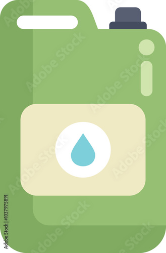 Green plastic gallon container holding water, perfect for stockpiling or emergency preparedness