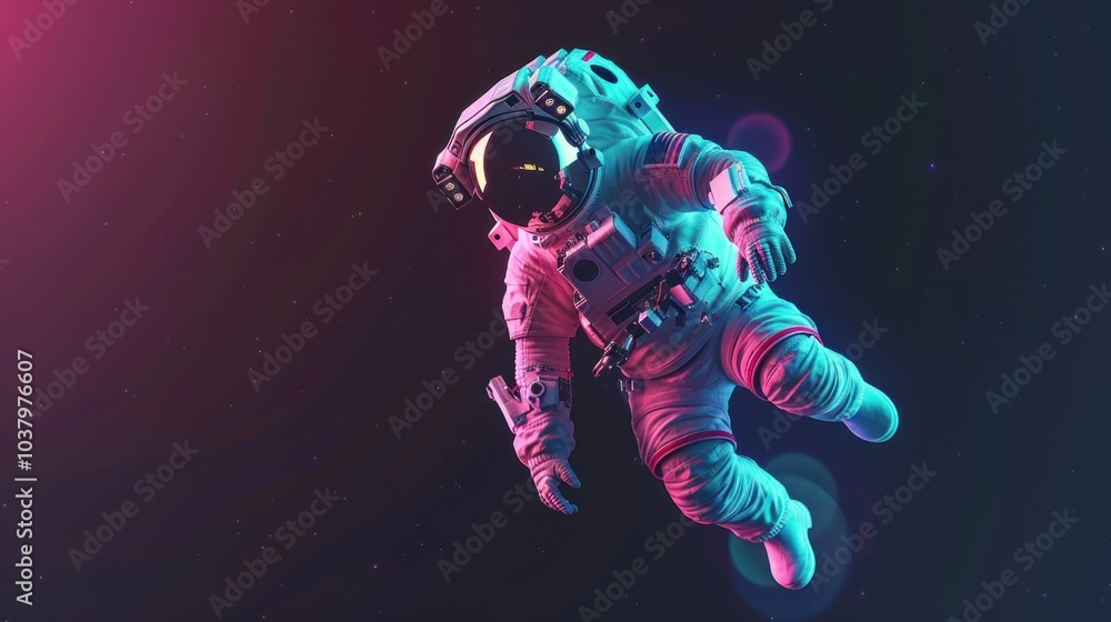 astronaut floating in space