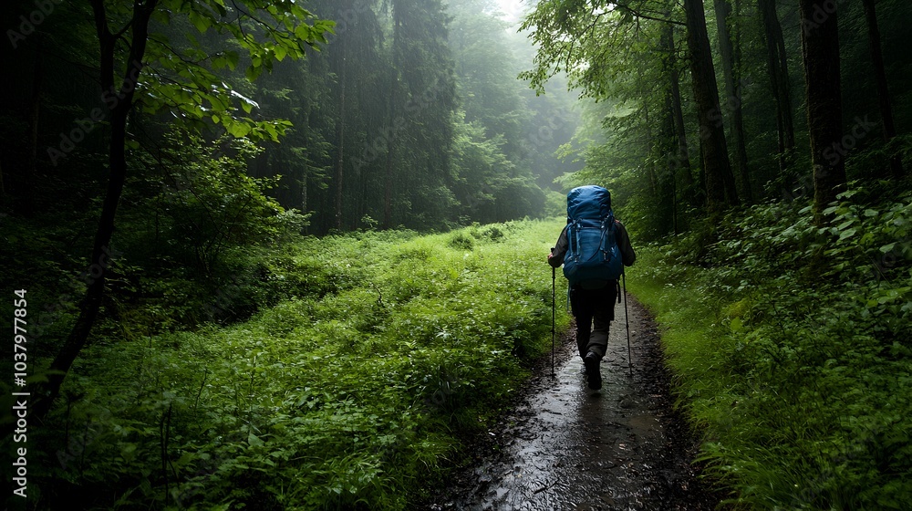 Peaceful Forest Path Adventuring Through Lush Wilderness Peaceful Forest Path Adventuring Through Lush Wilderness