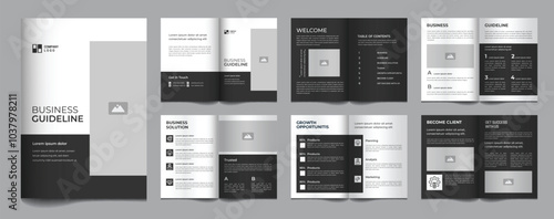 Brand guidelines minimalist layout template