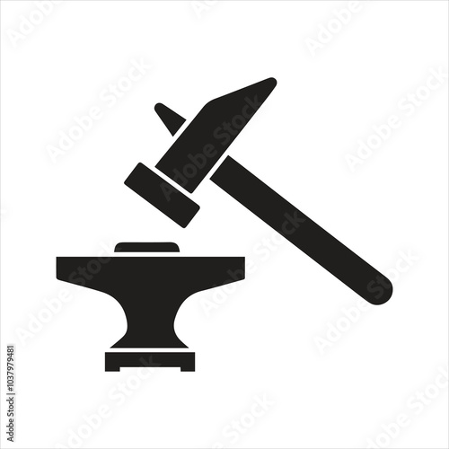 Anvil and hammer icon