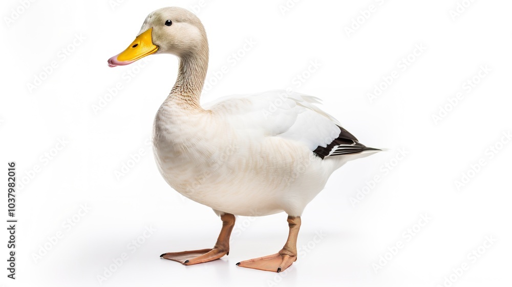 Waddling Duck A duck waddling with clean white space around it. isolate on white background Waddling Duck A duck waddling with clean white space around it. isolate on white background
