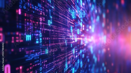 Big Data futuristic, hi tech technology, light line design. Vector datum digital background. Illustration innovation data system, cyber space, communication internet, information, connection concept 