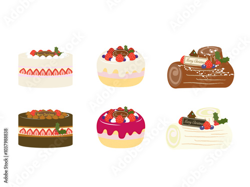 クリスマスケーキイラスト