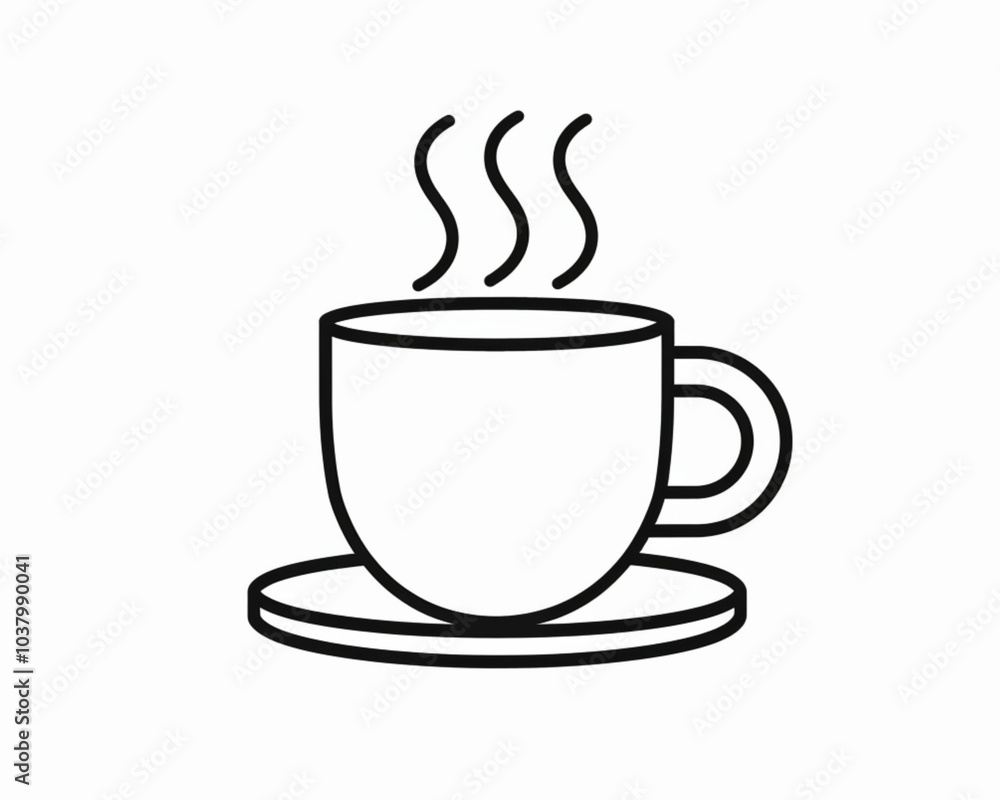 vector cup of coffee hot on isolate vector cup of coffee hot on isolate