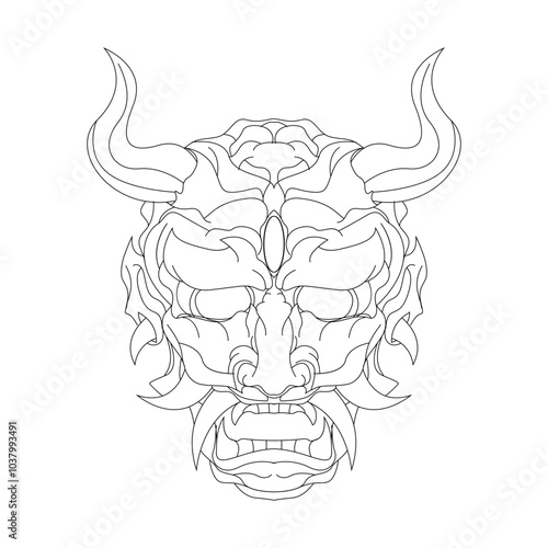 illustration mythical animal inking and line art