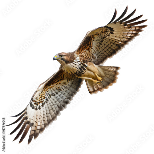 red tailed hawk on transparent background png