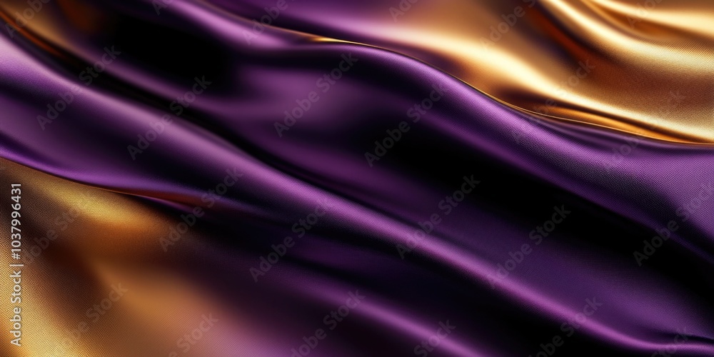 Purple and Gold Cloth Close-Up Purple and Gold Cloth Close-Up